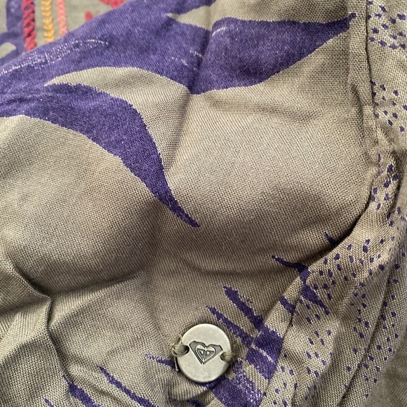 Roxy Sunset City Sundress Women’s Medium New With Tags Gray Embroidered Flowy - Picture 7 of 8